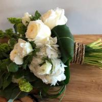 The Refreshing Bouquet  · A unique mix of greens with gorgeous white flowers.