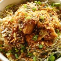 Tofu Salad · Hodo Soy organic tofu double fried in a curry batter with cauliflower. Served with a homemad...