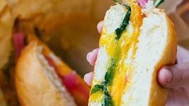 Egg Sandwich · Two eggs fried over easy with a charred jalapeno aioli and melted cheddar cheese.Organic gre...