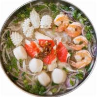 9. Seafood Noodle Soup · Carving Squid, Shrimp, Crab Stick, Fish Ball, Fish Cake, Cuttlefish Ball