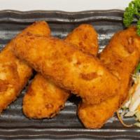 Crispy Chicken · Classic crispy chicken strips! 4 pieces and a dip!