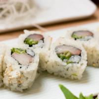 924. Hamachi Roll · Hamachi with green onion and sesame.