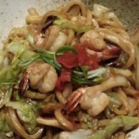 701. Seafood Yaki Soba · Sautéed shrimp, scallop, squid, mussel with vegetables.