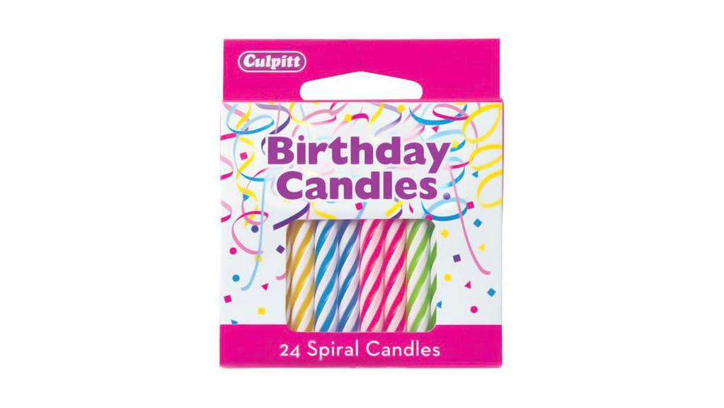 Spiral Candles · 24 spiral candles in neon