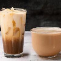 Caramel Macchiato · Espresso with steamed milk, caramel sauce, and vanilla syrup.