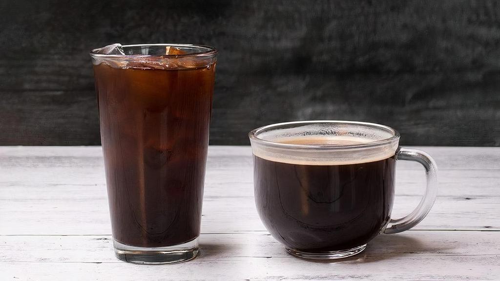 Americano · Espresso based black coffee..