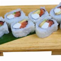 Philly Roll · no substitution
Fresh Salmon, Cream Cheese, and Avocado) 8pcs