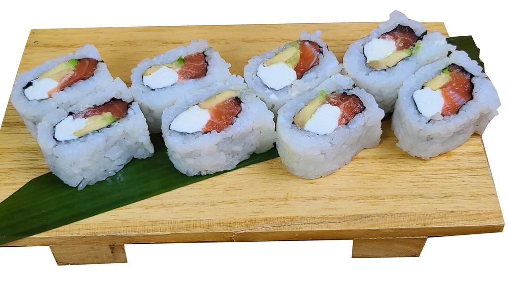 Philly Roll · no substitution
Fresh Salmon, Cream Cheese, and Avocado) 8pcs