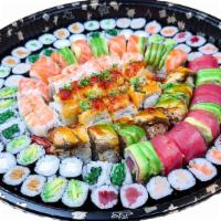 Paty Tray 1 · *****Good for group of 3-4 people*****
1. Your choice: THREE Special Topping Rolls
2. Chef's...