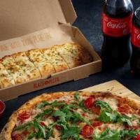 Cheesy Bread Bundle · Cheesy Bread, 2-Top Large Pizza, 2 20oz bottled drinks