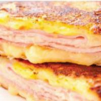 NEW! Grilled Ham & Cheese · Melted white American cheese and smoked ham on a butter toasted French roll. Add toppings to...