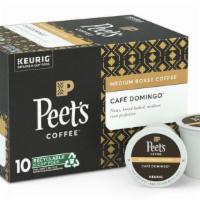 Cafe Domingo K-Cup® Pods (10 CT) · This medium-roast blend was crafted from three Latin American coffees for slow sipping and s...