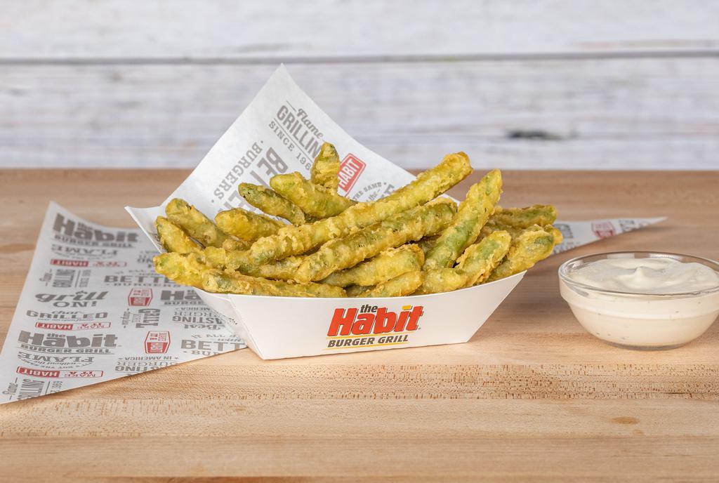 Tempura Green Beans · Includes side of Ranch dressing.