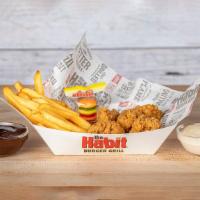 Kids Crispy Chicken Bites · All-natural chicken double breaded in our signature spices