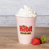 Strawberry Shake · A 16-oz. thick and rich hand blended strawberry shake topped with whipped cream. Handcrafted...