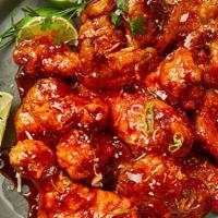 Y Wings Spicy Galbi · Sweet and savory, yet a deliciously spicy sauced off the grill flavor. Mixed with green onio...