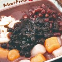 Hot Red Bean Soup · Choose A, B, or C. Taro Balls, Red Beans, Red Bean Soup. 913 Kcal. Toppings can be added but...