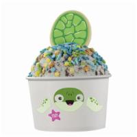 Sea Turtle  · One scoop of your favorite flavor in a specialty cup, topped with a chocolate shell and sea ...