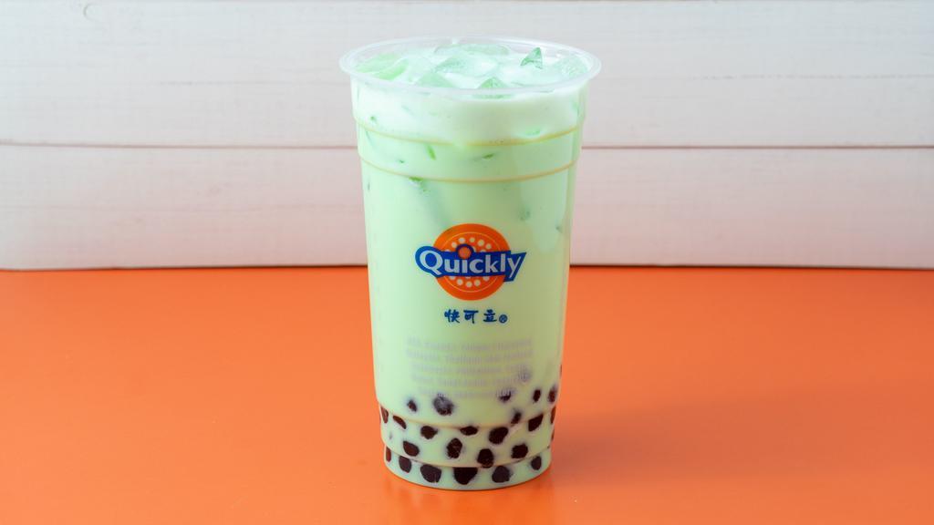 Honeydew Milk Tea｜蜜瓜奶绿 · 348 cal.