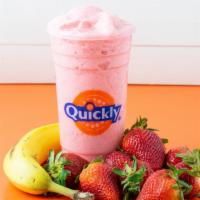 Banana Berry Snow (Large) · Blended with banana, strawberry syrup, nondairy milk and ice.