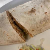 Super Burrito · choice of meat, rice, beans, cheese, guacamole, lettuce, sour cream, pico de gallo and salsa