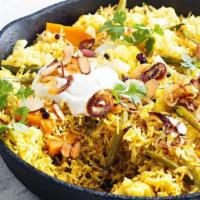 Vegetable Biryani-Anglo Special · #Vegetable #Biryani: Basmati rice infused with saffron, richly flavored with herbs and spice...