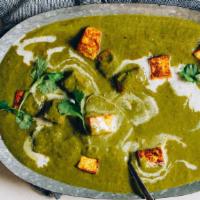 Palak Paneer-Michelin Stars Taste · Royal blend of fresh Spinach, Cubed Indian Cheese, and a Hint of Cream that is spiced for mo...