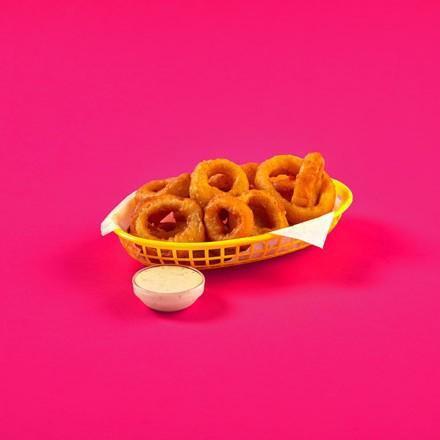Onion Rings · Thick Cut Onion Rings served with choice of side sauce.