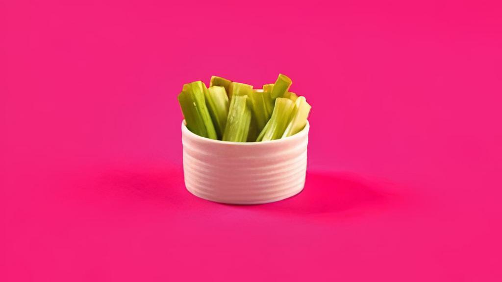Extra Celery · Add an additional serving of classic crisp celery. Served with a choice of Ranch or  Blue Cheese.