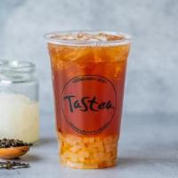 Passion Attraction · passion fruit black tea with coconut jelly