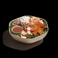 Harvest Bowl · roasted chicken, roasted sweet potatoes, apples, goat cheese, toasted almonds, warm wild ric...