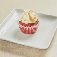 Keto Red Velvet Cupcake · Homemade low-carb red velvet cupcake made with almond flour and organic ’Monkfruit’ sweetene...