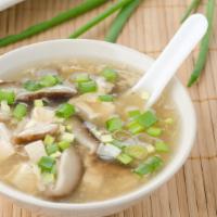 Vegetarian Tofu Soup · Vegetarian mix soup with fresh tofu.