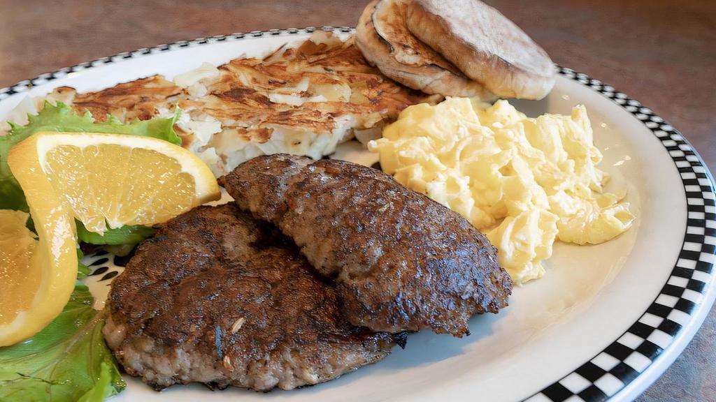 Mild Italian Patty Sausage & Eggs · We make our own, in-house from a recipe passed down through generations of Italian families.