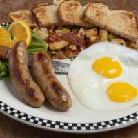 Roasted Red Pepper Chicken Sausage Link & Eggs · Two 3.2 oz links made with 100% boneless thigh meat, roasted peppers, onions and garlic serv...
