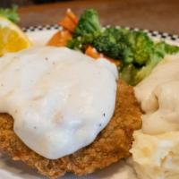 Bear Paw Chicken Fried Steak · Tender beef, breaded then deep-fried & smothered in our own country gravy..