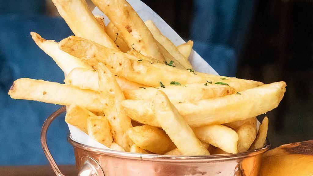 Side Fries · French Fries.  Gluten- Free. Includes a side of ketchup.