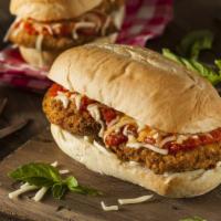 Chicken Parm Sub · Chicken parm, marinara sauce, and your choice of mozzarella or provolone.