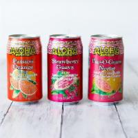 Aloha Maid Natural Juice · 11.5 fl oz. Choose from: Lilikoi Passion, Passion Guava, Passion Orange, or Strawberry Guava