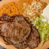 Carne Asada Plate · 2 large pieces of grilled steak