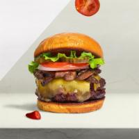 Shroom Soon Burger · American beef patty topped with sauteed mushrooms and onions, melted cheese, lettuce, tomato...