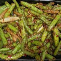 String Beans with Chili Sauce with Pork · Spicy.