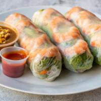 3 Pieces Shrimp Rolls · Favorite. Lettuce, vermicelli, mint, cilantro and pickled carrot in rice paper wraps. Serve ...