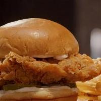 Chicken Sandwich · Our Chicken Sandwich comes with Buttermilk Crispy Chicken Sandwich Fillets, Sriracha Mayo, P...