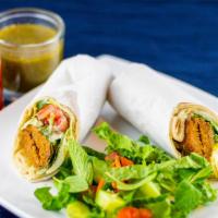 Chaplee Kabob Wrap · Chaplee kabob seasoned in our blend of special spices and wrapped in a tandoori flatbread.