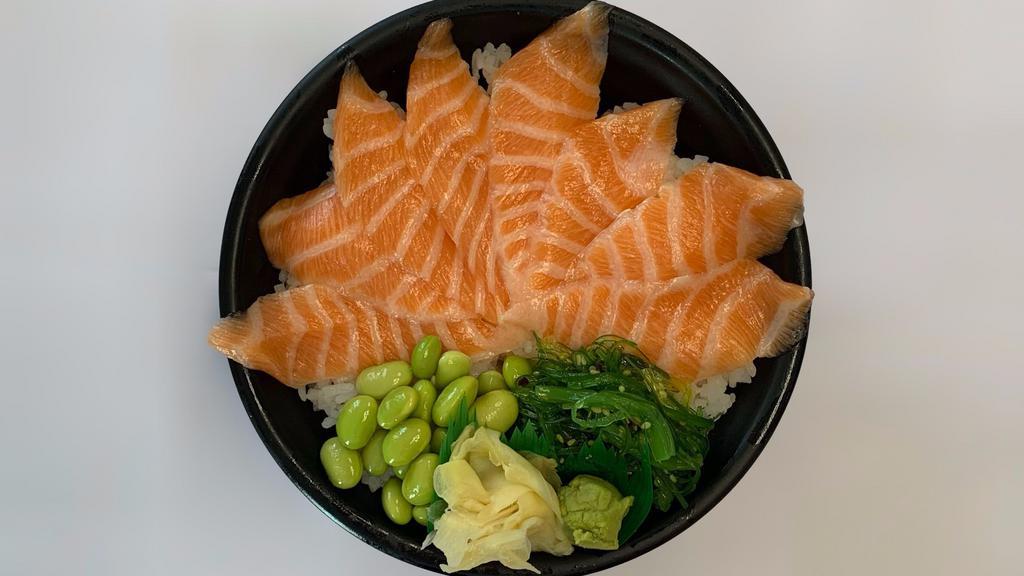 Sake Don · Raw salmon fish.