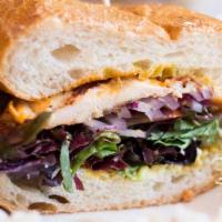 Grilled Chicken Breast · Grilled boneless chicken breast, lettuce, tomatoes, and onions served on a roll with roasted...