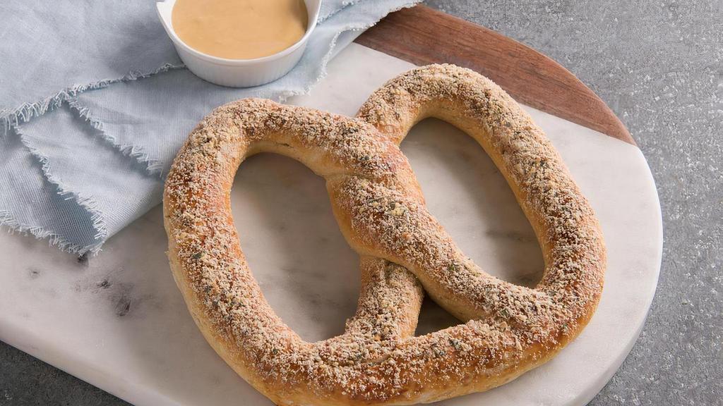 Roasted Garlic & Parmesan Pretzel · A savory pretzel that is the best thing since sliced garlic bread.