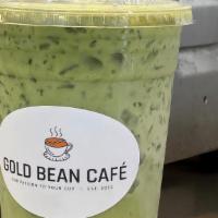Iced Matcha · Organic Matcha mixed in with Crushed Ice and Your Choice of Chilled Milk.