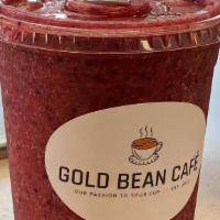Berry Madness Smoothie · Organic Apple Juice mixed with Blackberry, Blueberry, and Strawberry.